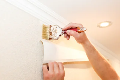 Pose de papier peint à Vogüé — revêtements muraux et toiles de verre